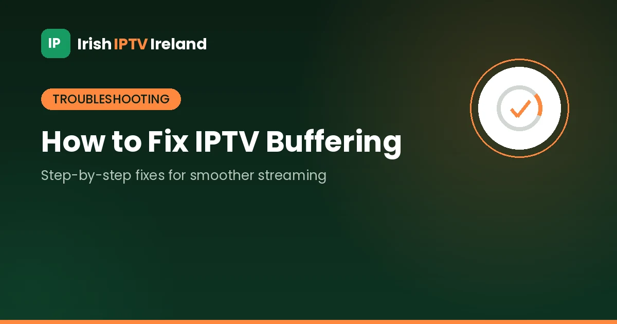 Loading spinner turning into a checkmark, representing fixed IPTV buffering and streaming issues