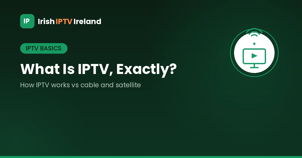 Smart TV screen receiving a wifi signal, illustrating how IPTV streams channels over the internet